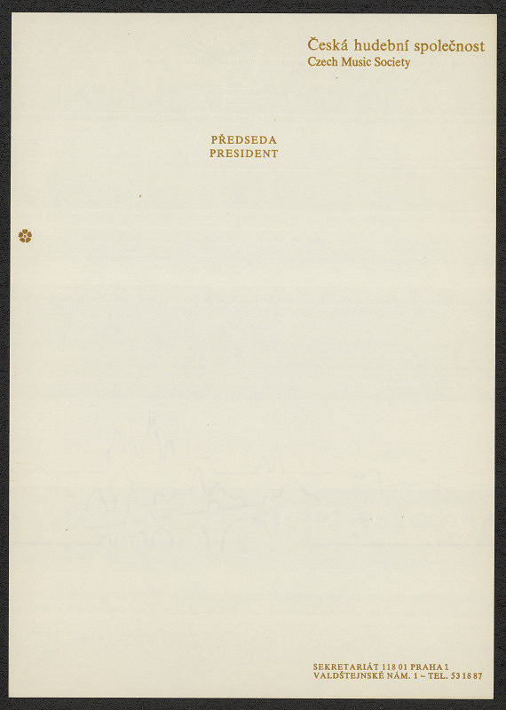 Jiří Rathouský – Česká hudební společnost. Předseda 