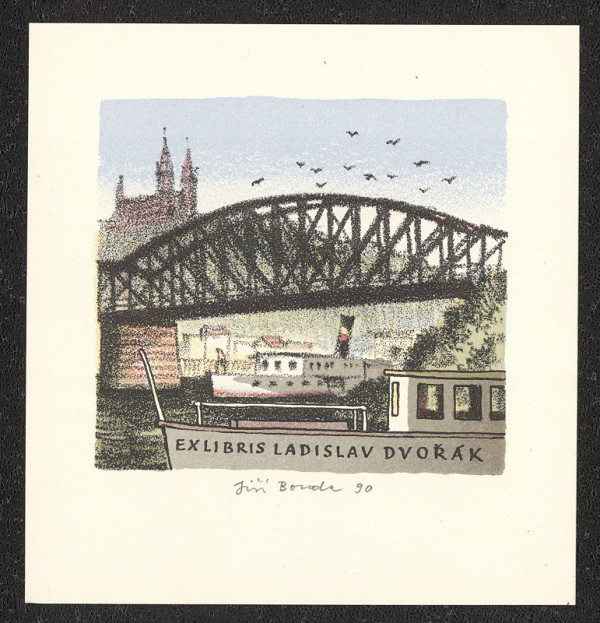 Jiří Bouda – Exlibris Ladislav Dvořák 