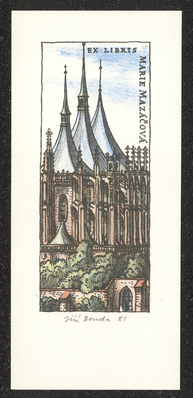 Jiří Bouda – Ex libris Marie Mazáčová 