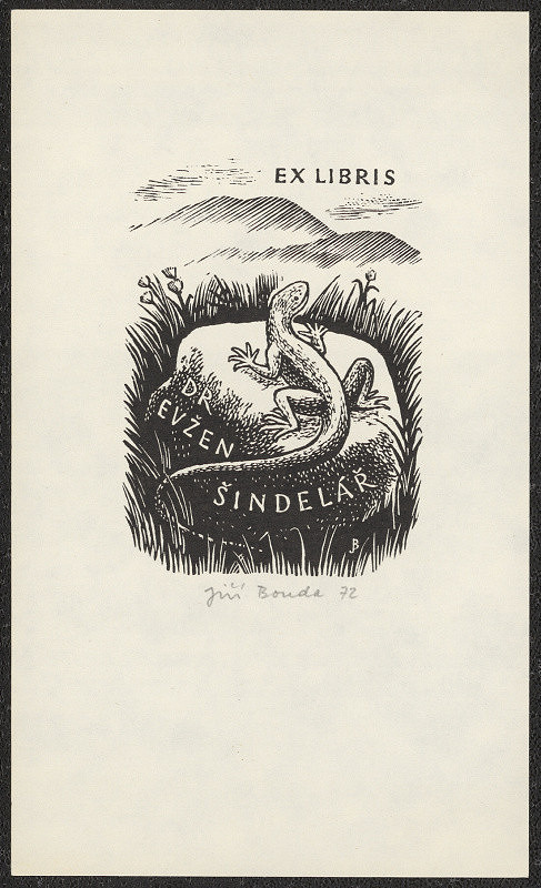 Jiří Bouda – Ex libris dr. Evžen Šindelář