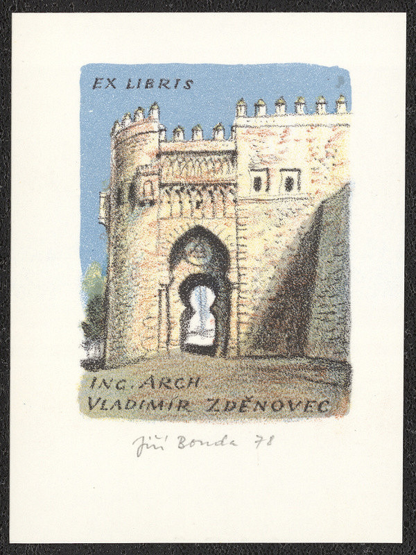 Jiří Bouda – Ex libris ing. arch. Vladimír Zděnovec 
