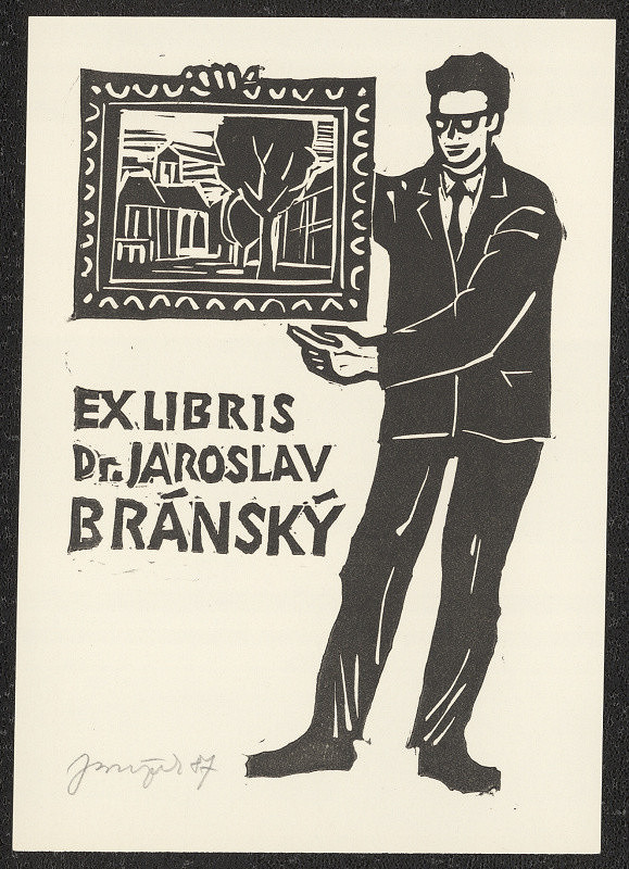 Jaroslav Brožek – Ex libris dr. Jaroslav Bránský 