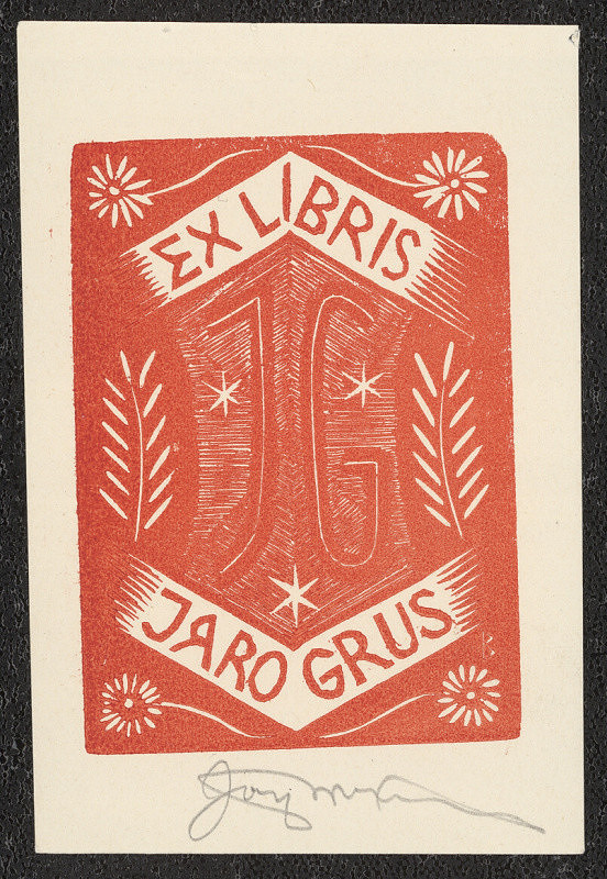 Josef Brzák – Ex libris Jaro Grus 