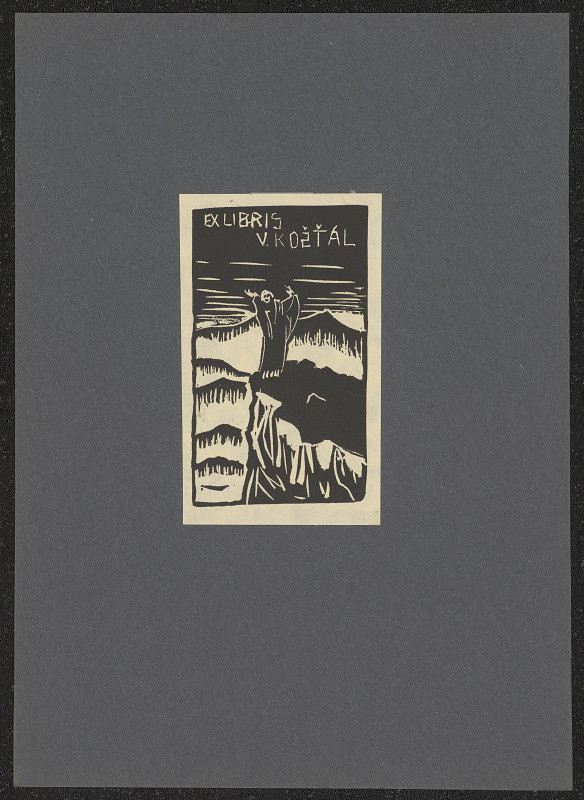 Adéla (Aduše) Bramborová-Kopřivová – Ex libris V. Kožťál (?) 