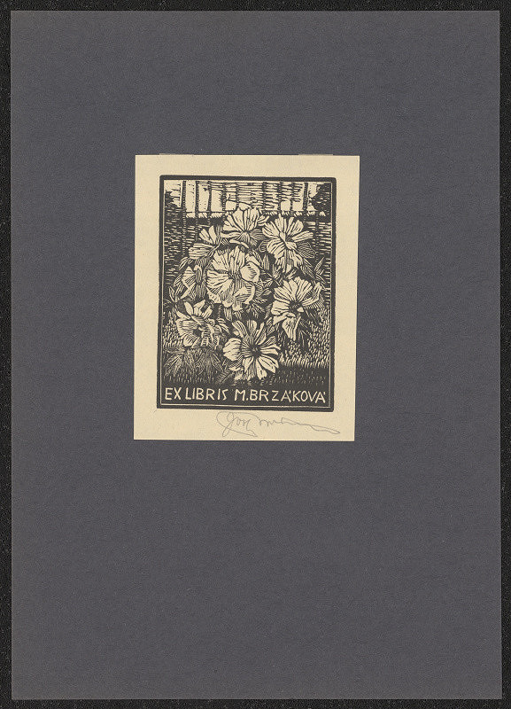 Josef Brzák – Ex libris M. Brzáková 