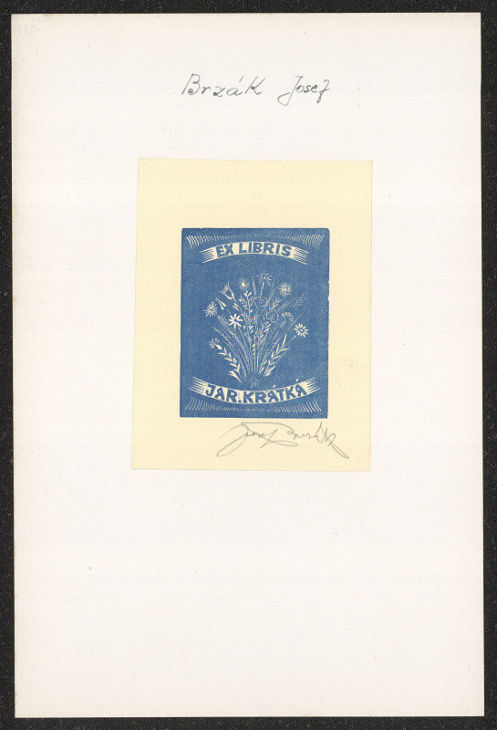 Josef Brzák – Ex libris Jar. Krátká 