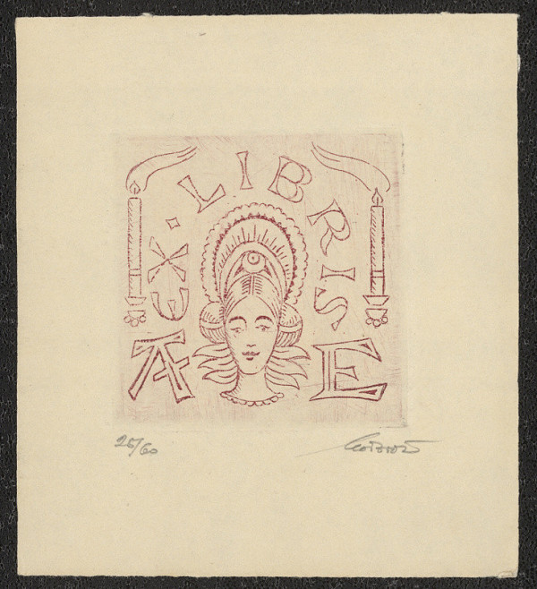 Leo Brož – Ex libris A. E. (Ehleman) 