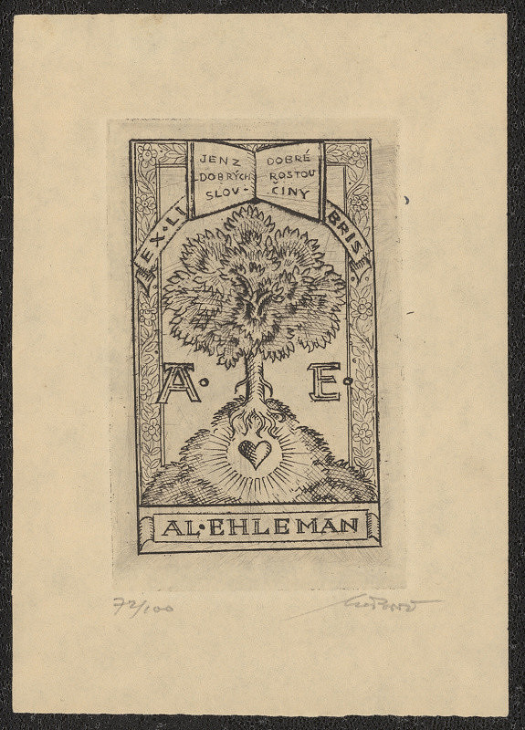 Leo Brož – Ex libris A. E. A. Ehleman 