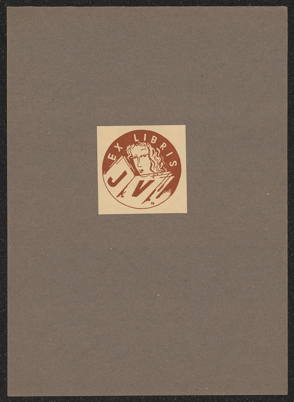 Hana Bruknerová Roušarová – Ex libris JV (Josef Verich) 