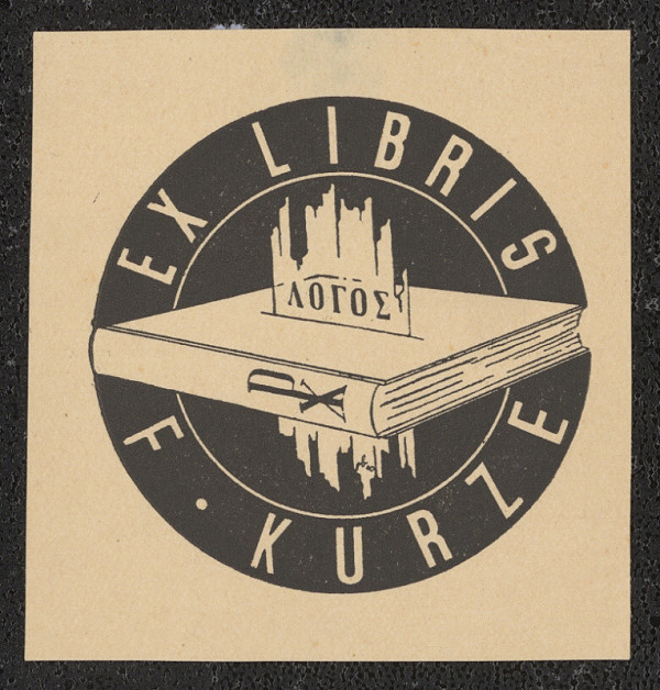 Jan Brukner – Ex libris F. Kurze 