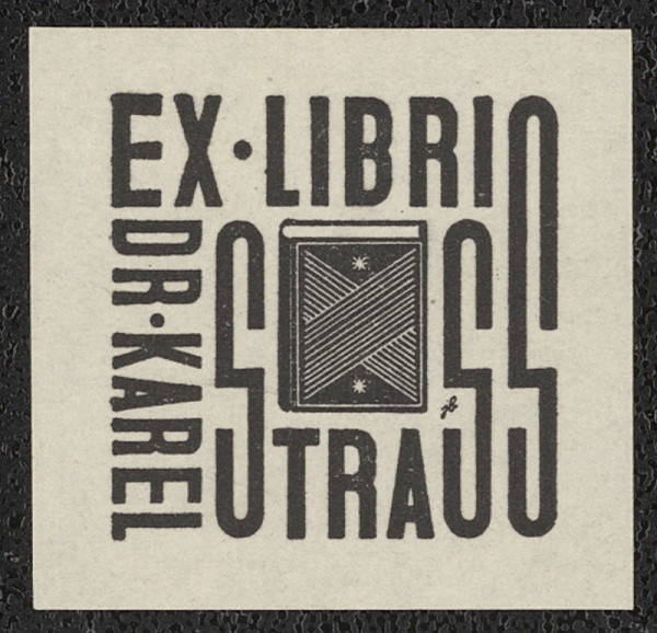 Jan Brukner – Ex libris Dr. Karel Strauss 