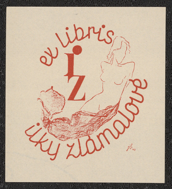 Jan Brukner – Ex libris Ilky Zlámalové 