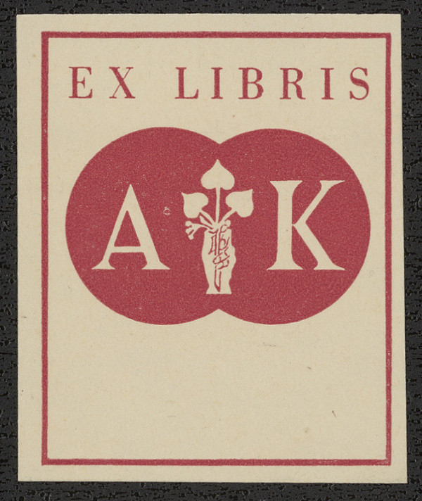 Vratislav Hugo Brunner – Ex libris A K (Arnoštka Kalivodová) 