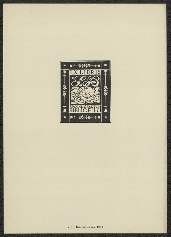 Vratislav Hugo Brunner – Ex libris Spolku českých bibliofilů 