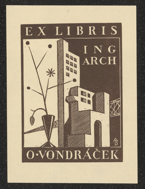 Antonín Burka – Ex libris Ing. Arch. O. Vondráček 