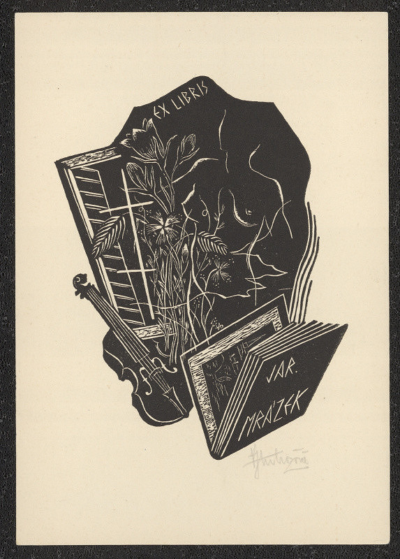 Vlasta J. Ambrožová – Ex libris Jar.Mrázek 