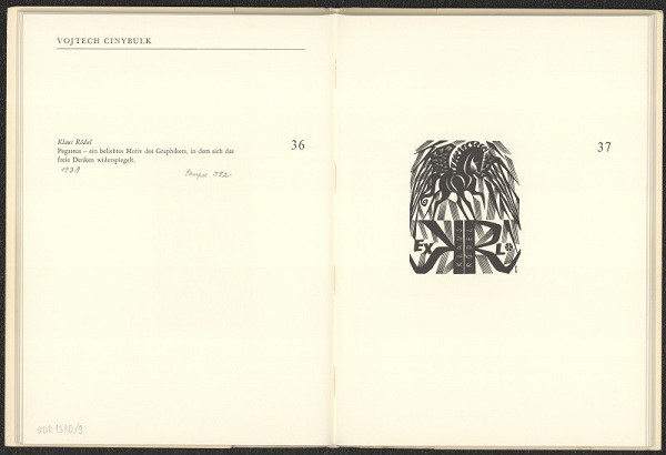 Vojtěch Cinybulk – Vojtěch Cinybulk, En Czekisk Grafiker og exlibriskunstner 