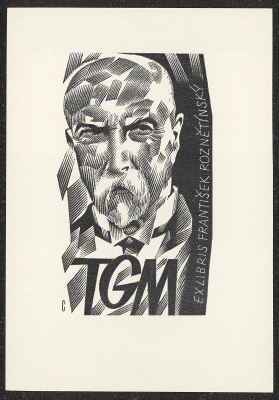 Vojtěch Cinybulk – Ex libris František Roznětínský. TGM 