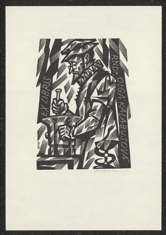 Vojtěch Cinybulk – Ex libris RNDr. Olga Kalabusová 