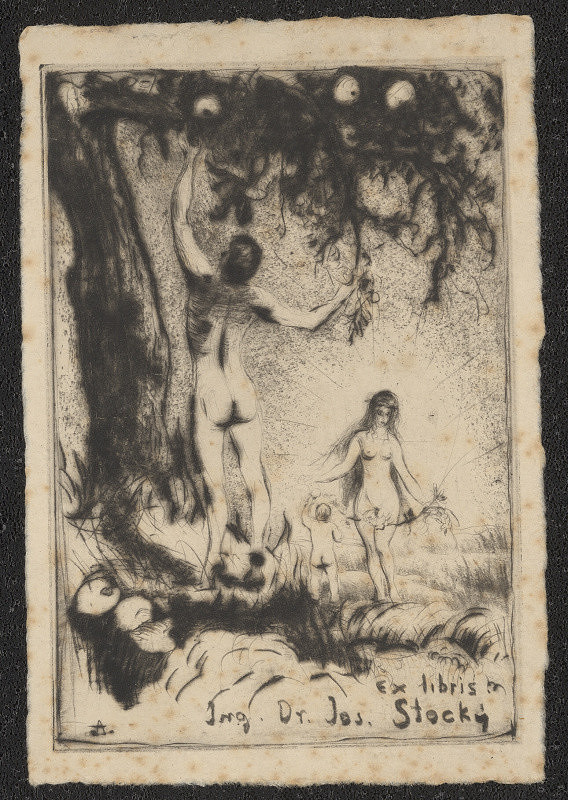 Adolf J. Alex (vl.jm. Adolf Jelínek) – Ex libris Ing.Dr.Jos.Stocký 