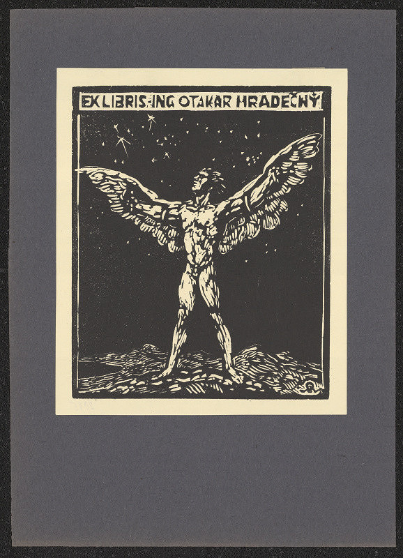 Rudolf Adámek – Ex libris Ing.Otakar Hradečný 
