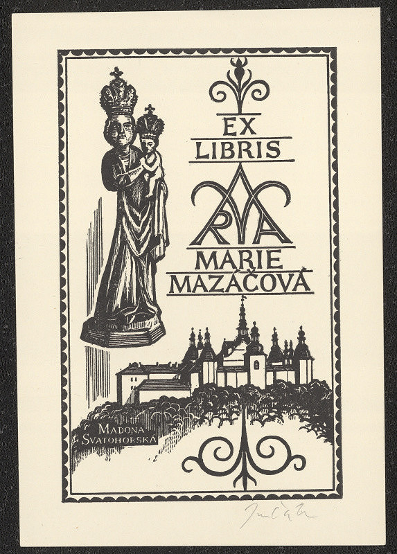 Jan Čáka – Ex libris Marie Mazáčová 