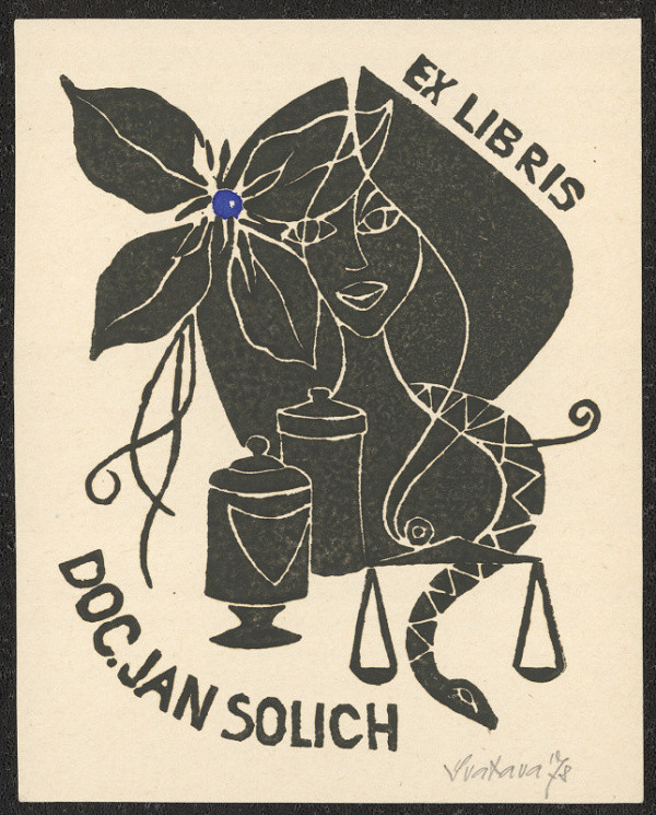 Jan Čáka – Ex libris Doc. Jan Solich 