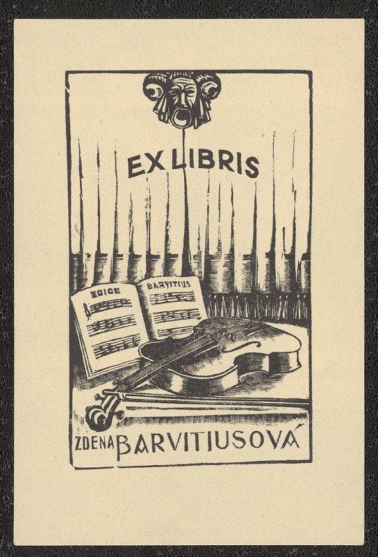 F. Číha – Ex libris Zdena Barvitiusová 