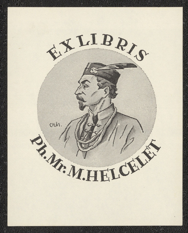 Oldřich Crhounek – Ex libris Ph. Mr. M. Helcelet 