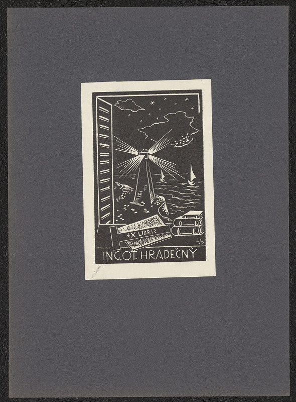 Vlasta J. Ambrožová – Ex libris Ing.Ot.Hradečný 