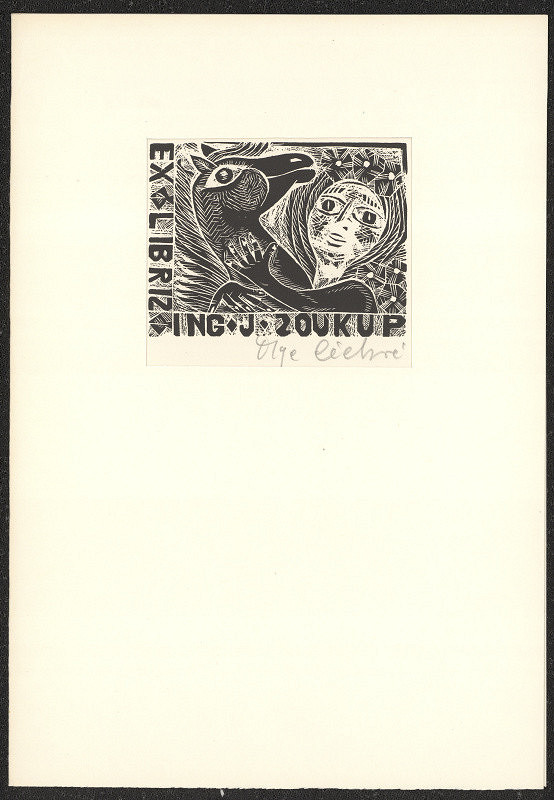Olga Čechová – Ex libris Ing J. Soukup 