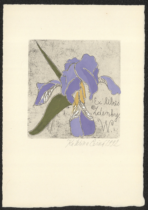 Kateřina Černá – Ex libris Zdenky W. 