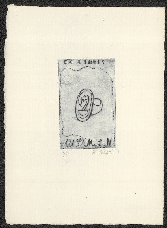 Kateřina Černá – Ex libris MUDr. M.L.N. 