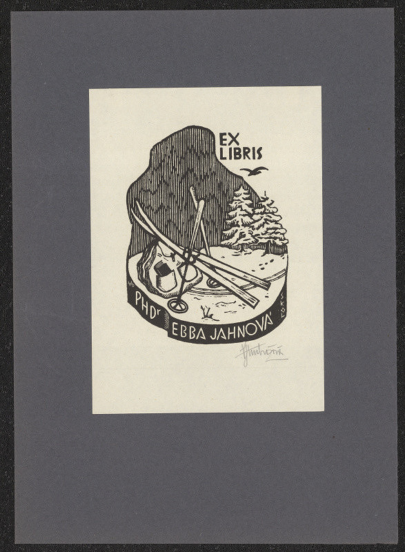 Vlasta J. Ambrožová – Ex libris PhDr.Ebba Jahnová 