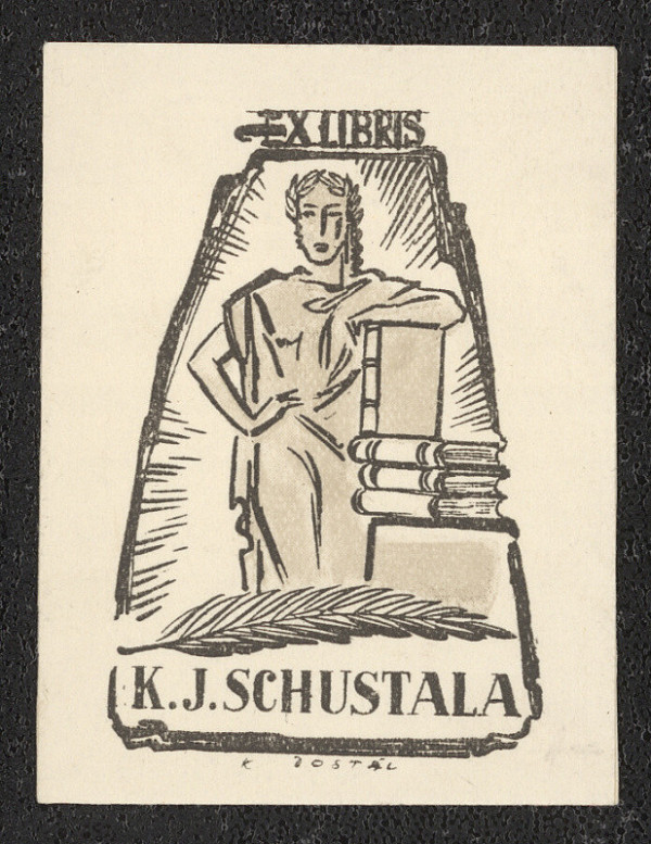 Jan Dostál – Ex libris K.J. Schustala 