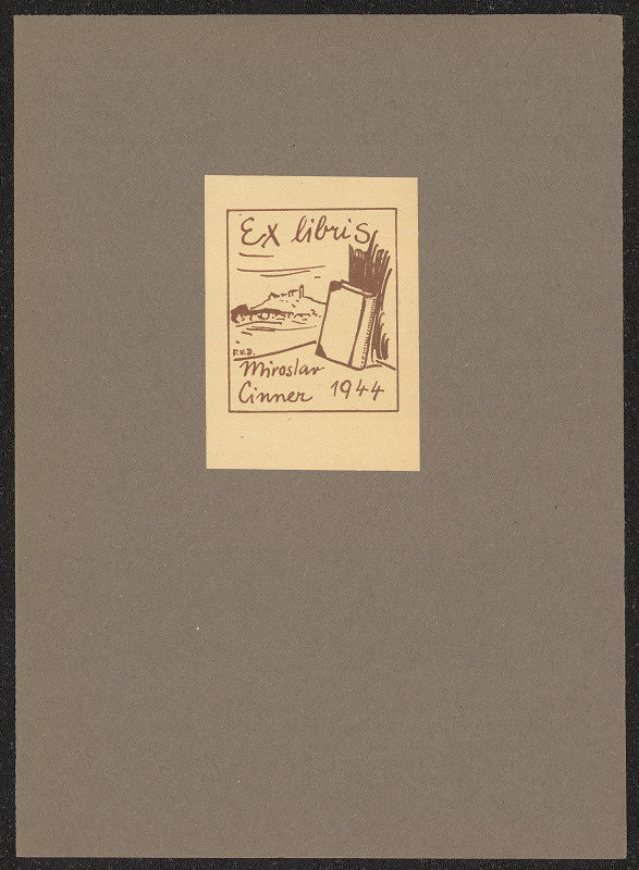 František Vincenc Danihelka – Ex libris Miroslav Cinner 1944 