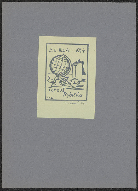 František Vincenc Danihelka – Ex libris 1944 Tonouš Rybička 