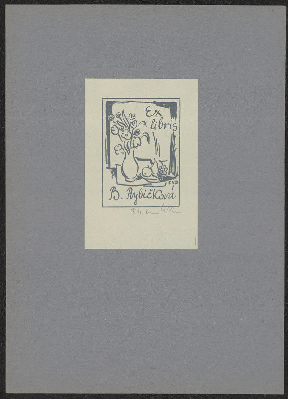 František Vincenc Danihelka – Ex libris B.Rybičková 