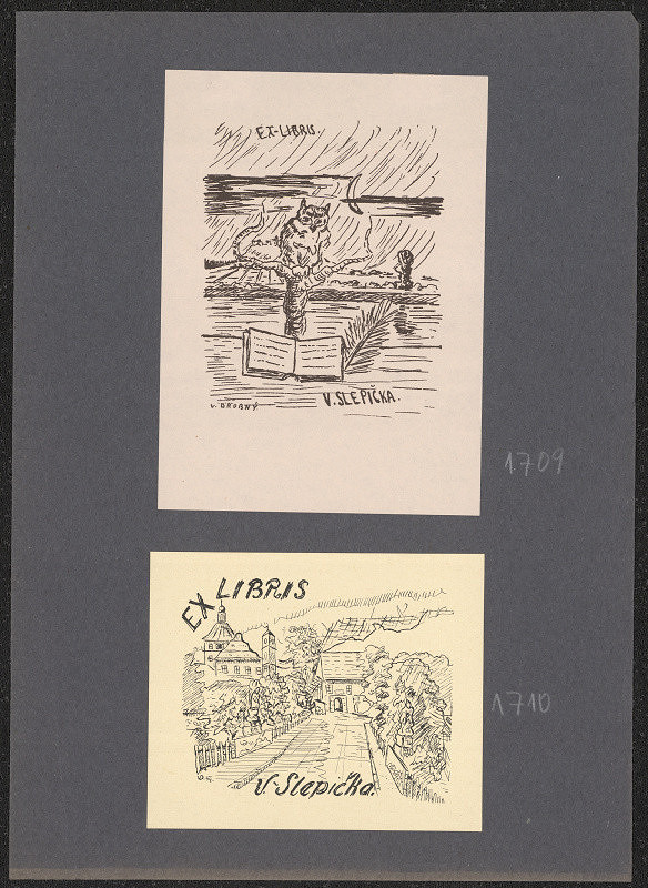 V. Drobný – Ex libris V. Slepička 