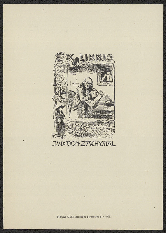 Mikoláš Aleš – Ex libris JUDr. Dom. Zachystal 
