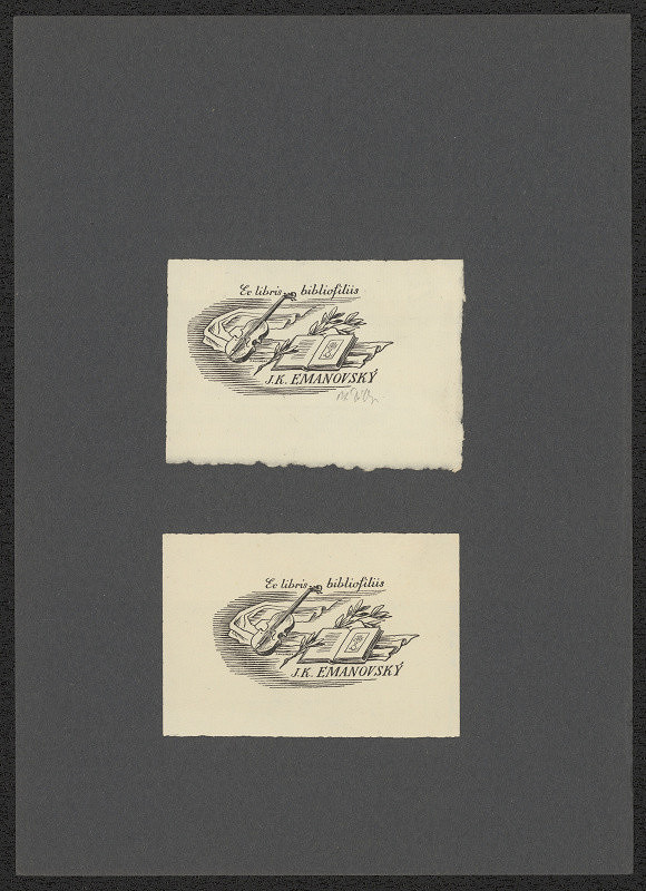 Petr Dillinger – Ex libris bibliofilis  J. K. Emanovský 