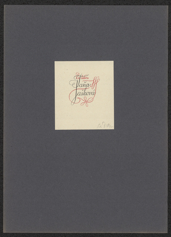 Petr Dillinger – Ex libris Táňa Jašková 