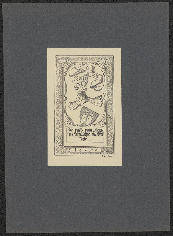 Mikoláš Aleš – Ex libris ze kněh pana Alexandra Brandeise 