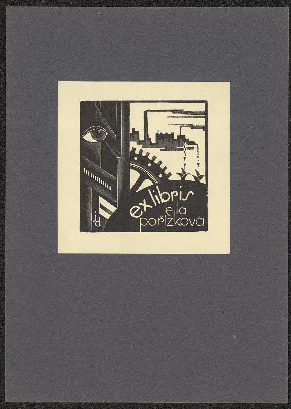 Jaroslav Dobrovolský – Ex libris Ela Pařízlová 