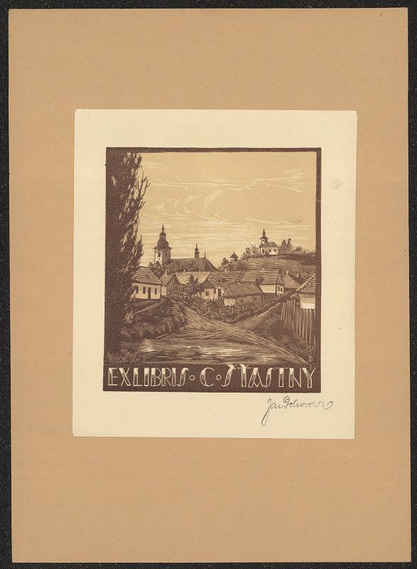 Jaroslav Dobrovolský – Ex libris C. Šťastný 