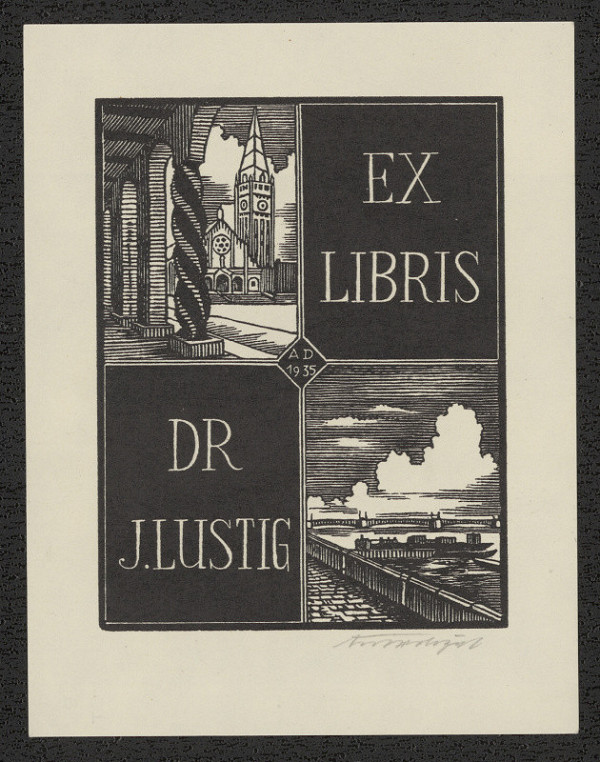 Antonín Doležal – Ex libris Dr. J. Lustig 