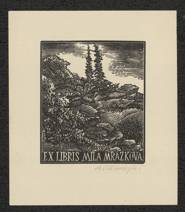 Antonín Doležal – Ex libris Míla Mrázková 