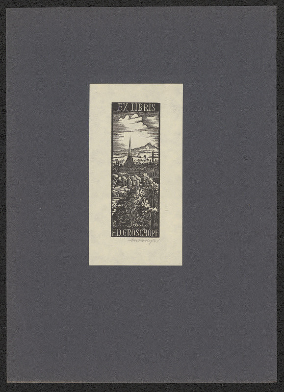 Antonín Doležal – Ex libris Ed.  Groschopf 