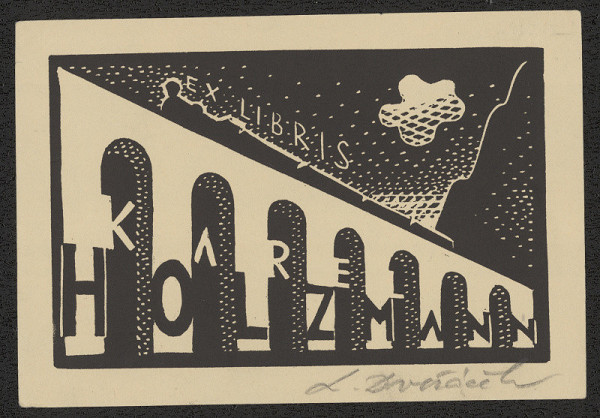 Ludvík Dvořáček – Ex libris Karel Holzmann 