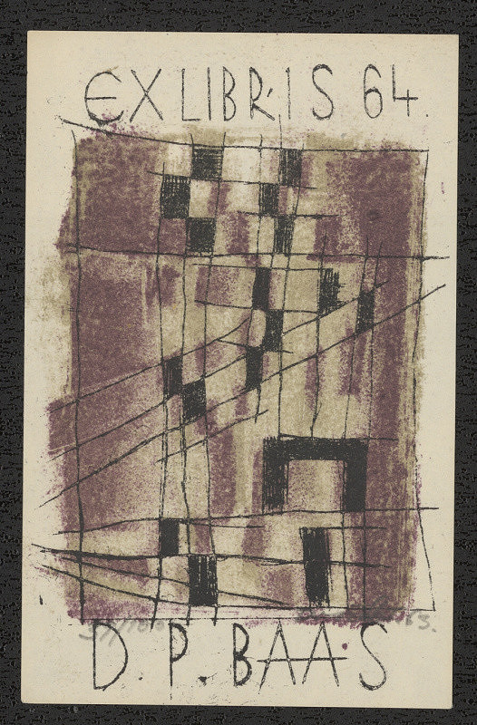 František Dvořák/1925 – Ex libris 64 D. P. Baas 